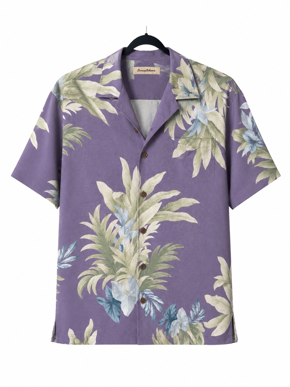 Tommy Bahama Purple and Green Tropical Men's Shirt